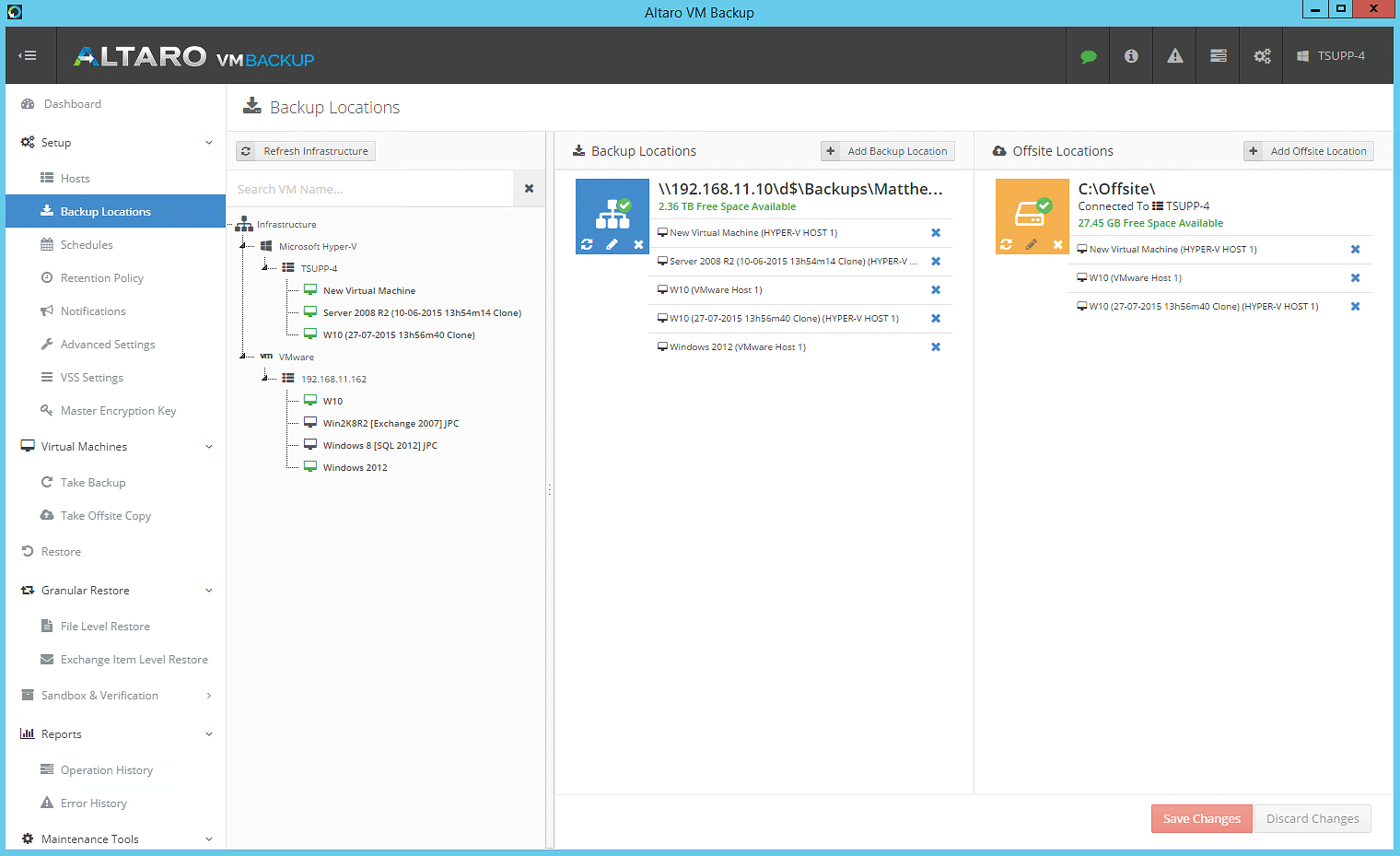 Altaro VM Backup - offsite backup